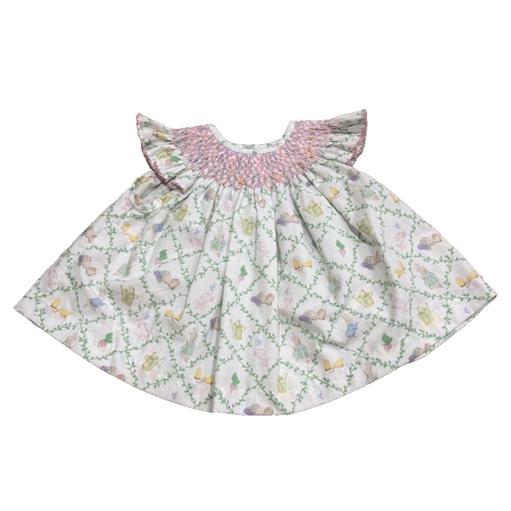 Classic Whimsy 9M Smocked Dress Peter Rabbit Easter Bunny Jemima Puddle-Duck